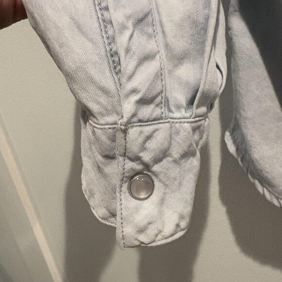 Rails Shirt Womens XS Blue Ombre Snap‎ Button Long Sleeve Tencel Western Top - Picture 6 of 13